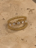 Tatya Adjustable Ring W Zirconium Stones