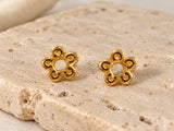 Minimal Floral Stud Earrings