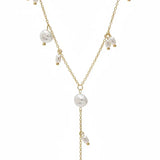 Inci Pearl Look Long Necklace