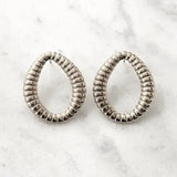 Striped Big Gap Stud Earrings