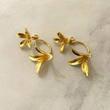 Lis Stainless Steel Floral Earrings