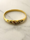 Rank Cuff Bracelet w Zirconium Stones