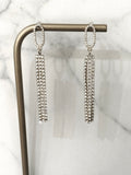 Elif Dangle Earrings w White Zirconias 