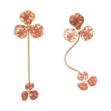 Mariza Distressed Paint Floral Dangle Earrings