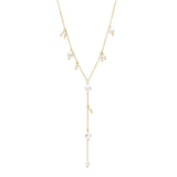 Inci Pearl Look Long Necklace