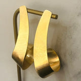 Kalopsia Brushed Gold XL Dangle Earrings 