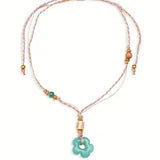 Milos Floral Summer Necklace w Daisy Charm