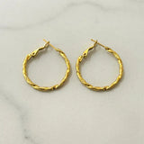 Yin Stainless Steel Hoop Earrings  