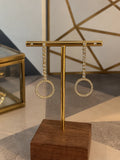 Marta Geometric Dangle Earrings W Zirconium Stones