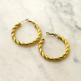 Nimino Stainless Steel Hoop Earrings