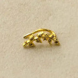 Jens Single Floral Earcuff w White Zirconias