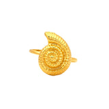 Ammonite Shell Stainless Steel Ring