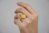 Ammonite Shell Stainless Steel Ring