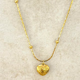 Double Sided Bohem Heart Necklace