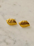 Malva Hammered Gold Stud Earrings