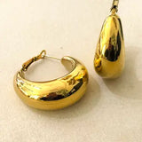 Ruiz Stainless Steel Thick Hoop Earrings