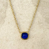 Lui Parliament Blue Square Necklace