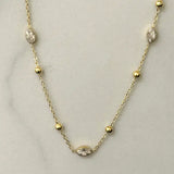 Livy Fineline Necklace w Zirconium Stones 