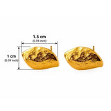 Malva Hammered Gold Stud Earrings