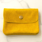Suede Leather Coin & Card Purse 