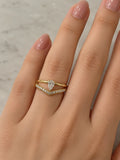 Ahuva Adjustable Ring W Zirconium Stones