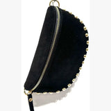 Cassette - Suede Fanny Pack w Metal Beads