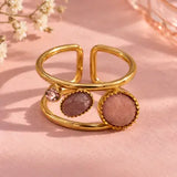 Tutu Bohem Adjustable Ring w Natural Gemstones