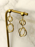 Orbita Stainless Steel Waterproof Dangle Earrings 