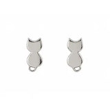 Minimal Sitting Cat Stud Earrings