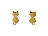 Minimal Sitting Cat Stud Earrings