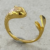 Koi Fish Adjustable Stainless Steel Ring