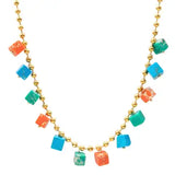 Cubic Stainless Steel Ball Chain Necklace