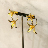 Lis Stainless Steel Floral Earrings