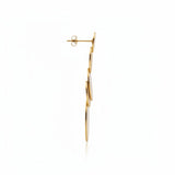 Bubbles Brushed Gold Stainless Steel Earrings