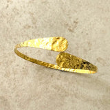 Skee Hammered Gold Bangle Bracelet