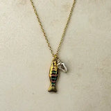 Bohem Fish Necklace w Seashell Charm