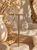 Boaz Hoop Earrings W Zirconium Stones