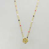 Barcelona Flower with Enamel Beads