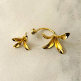 Lis Stainless Steel Floral Earrings