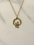 Cats Sitting Under The Moon Necklace 