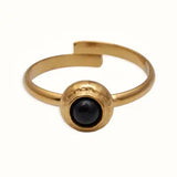 Luca Adjustable Ring w Mineral Stones