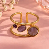 Tutu Bohem Adjustable Ring w Natural Gemstones