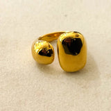 Cher Stainless Steel Adjustable Ring