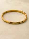 Thelma Stainless Steel Cuff Bracelet w Zirconium Stones