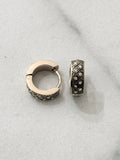 Marlon Hoop Earrings w Zirconium Stones 
