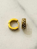 Marlon Hoop Earrings w Zirconium Stones 