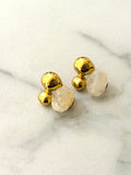 Ronay Amber Look Stainless Steel Stud Earrings  
