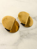 The Moon Brushed Gold Stud Earrings  