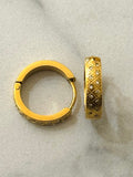 Marlon Hoop Earrings w Zirconium Stones 