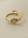 Susi Stainless Steel Ring w Zirconium Stones 